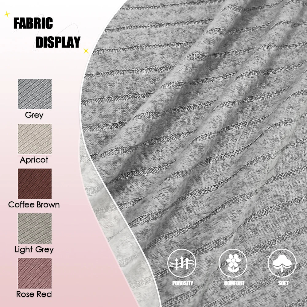 Mia Muse Damesjurken Herfst Winter Gebreid Streep Split U-hals Elastisch Basic Bodycon Volledige lengte Casual Maxi Lange jurken