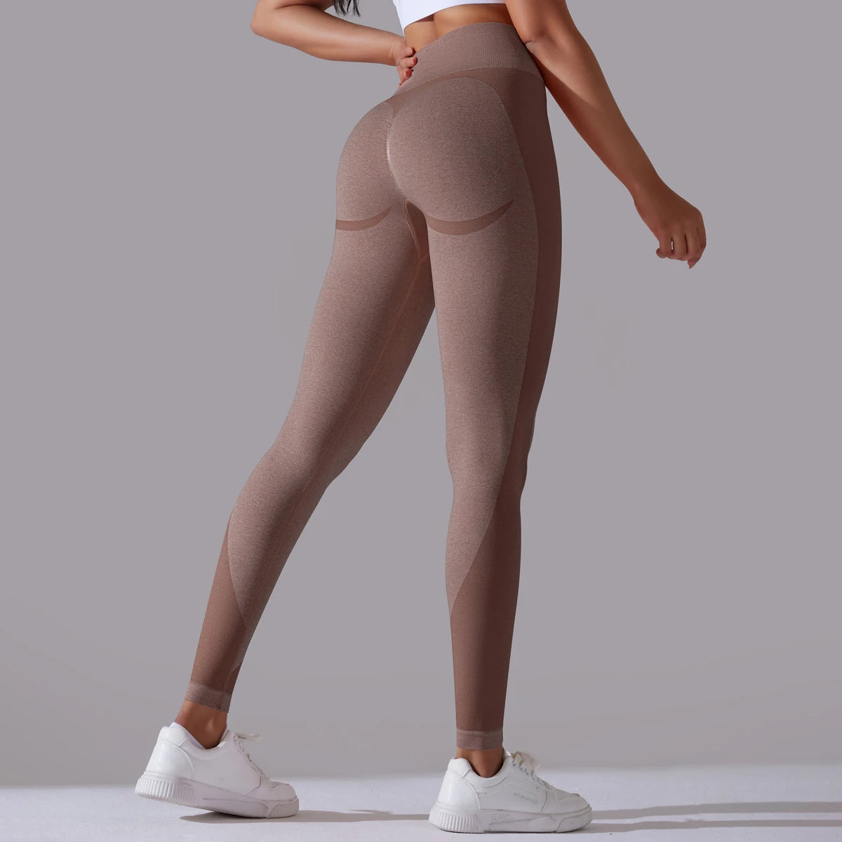 New Nylon Yoga Leggings Women's Pants Gym Sport Fitness Outfit Women High Waist Elastic Tight Breathable Trainning Joggings Pant